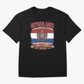 Netherlands World Cup 2026 Coat of Arms Football Design Oversized T-Shirt Share FIFA World Cup 2026 Spirit, Inspired by Argentina and Brazil, Messi and Cristiano Ronaldo, Goal Celebration Energy, Supporter Heritage, Football Icons and Worldwide