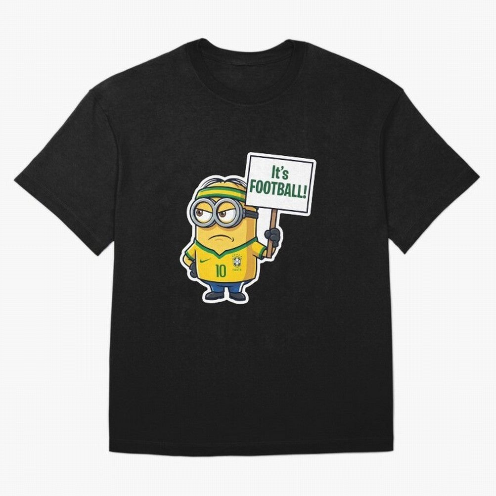 It's Football! - Funny Brazil Soccer Meme (Soccer v Football) v2 Oversized T-Shirt Make the Season About FIFA World Cup 2026 Group Stage Spirit, Driven by England, France and Netherlands, Neymar, Haaland and Cristiano Ronaldo, Classic Soccer