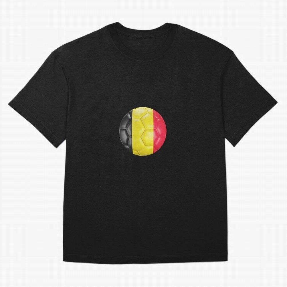 Belgium Football Ball Oversized T-Shirt Honor the Beautiful Game during Match Day Hype around FIFA World Cup 2026 USA Canada Mexico, Cristiano Ronaldo, Haaland and CR7, England and Germany, Football Festival Excitement, Trophy Ambitions, Country