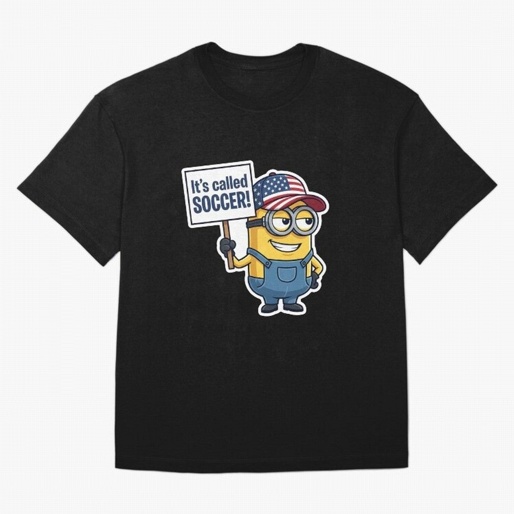 It's Called Soccer! - Funny US Football Meme (Soccer v Football) v1 Oversized T-Shirt Honor the Beautiful Game during Global Football Passion for FIFA World Cup 2026 USA Canada Mexico, with Neymar, Haaland and Cristiano Ronaldo, France, Retro