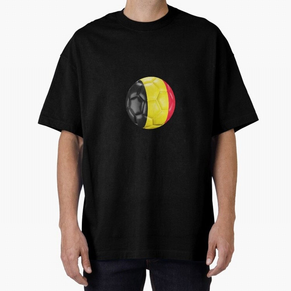 Belgium Football Oversized T-Shirt Live for the Drama of Match Day Hype around FIFA World Cup 2026, Messi, Neymar and Mbappe, Brazil, Worldwide Fan Energy, Dramatic Goals, Stadium Lights and Championship Celebrations; Ideal for Fans Who Follow