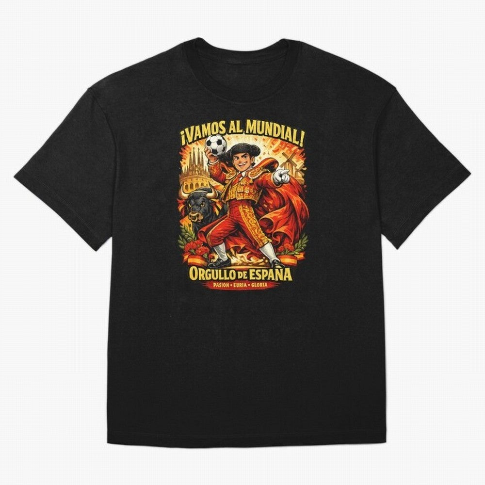 Spain World Cup 2026 Matador Fan Shirt Oversized T-Shirt Celebrate the Biggest Stage of the FIFA World Cup 2026 Journey through Mbappe Highlights, Brazil, Portugal and Argentina Pride, Stadium Chants, National Pride, Trophy Dreams and Unforgettable