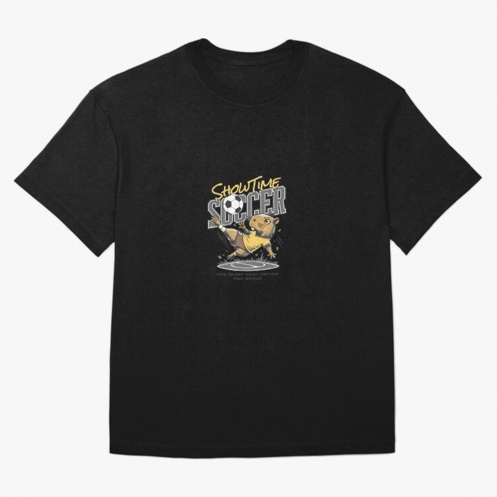 Capybara Playing Soccer Football Gray Vibes Oversized T-Shirt Enjoy FIFA World Cup 2026 Group Stage Driven by Mbappe and Neymar, Netherlands Energy, Global Supporter Spirit, Legendary Goals, National Colors and Tournament Celebration; Made for Die