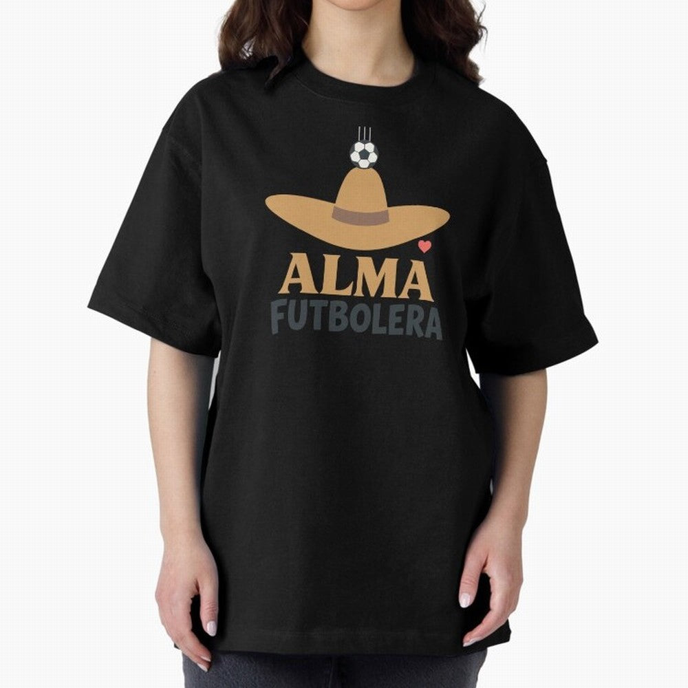 Alma Futbolera Oversized T-Shirt Show Support during the FIFA World Cup 2026 USA Canada Mexico Journey through Neymar Highlights, England and Germany Pride, Match Day Excitement, Supporter Culture, Golden Goals and Global Football Passion; Created