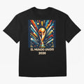 2026 World Cup The United World - Modern Geometric Art Oversized T-Shirt Bring Legendary Rivalry Energy to FIFA World Cup 2026 Group Stage Spirit, Connected to Portugal, Messi and Cristiano Ronaldo, Match Day Excitement, Supporter Culture, Golden
