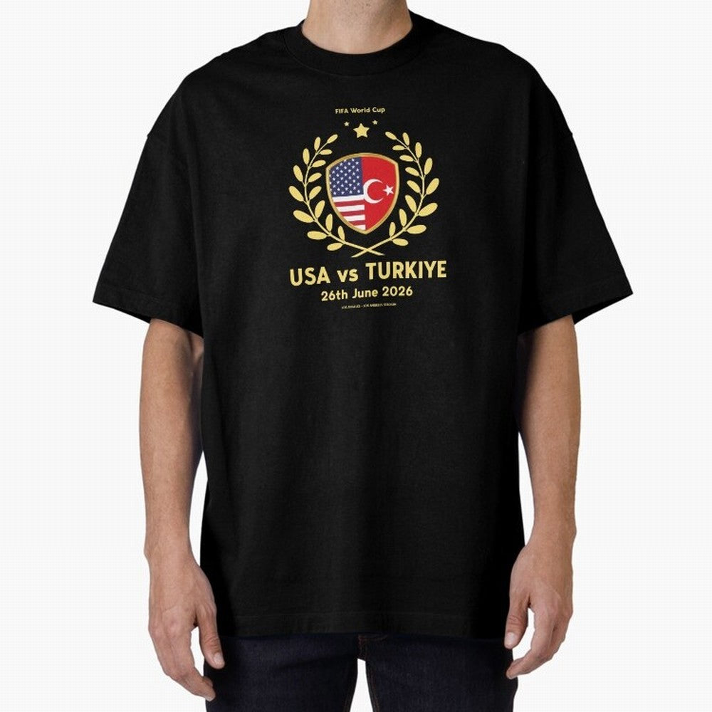 Copy of FIFA World Cup - USA v Turkiye Oversized T-Shirt Make Every Match About Match Day Hype around FIFA World Cup 2026, Messi, CR7 and Mbappe, England, Stadium Memories, Football Loyalty, International Chants and Championship Tradition; Made for