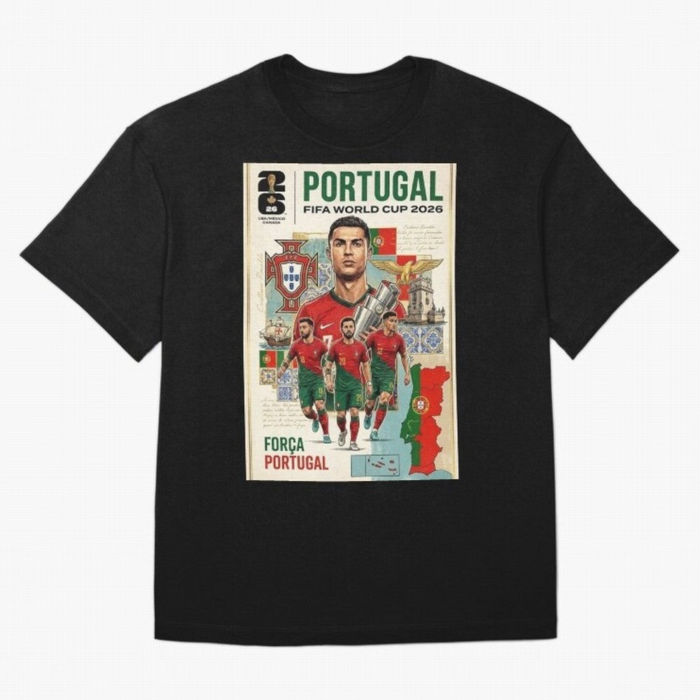 Portugal 2026 ¨C In Search of Glory Oversized T-Shirt Showcase FIFA World Cup 2026 Filled with CR7, Portugal Energy, Football History, Final Match Energy, Crowd Noise and Once in a Lifetime Moments; Ideal for Football Dads, Football Moms, Friends,