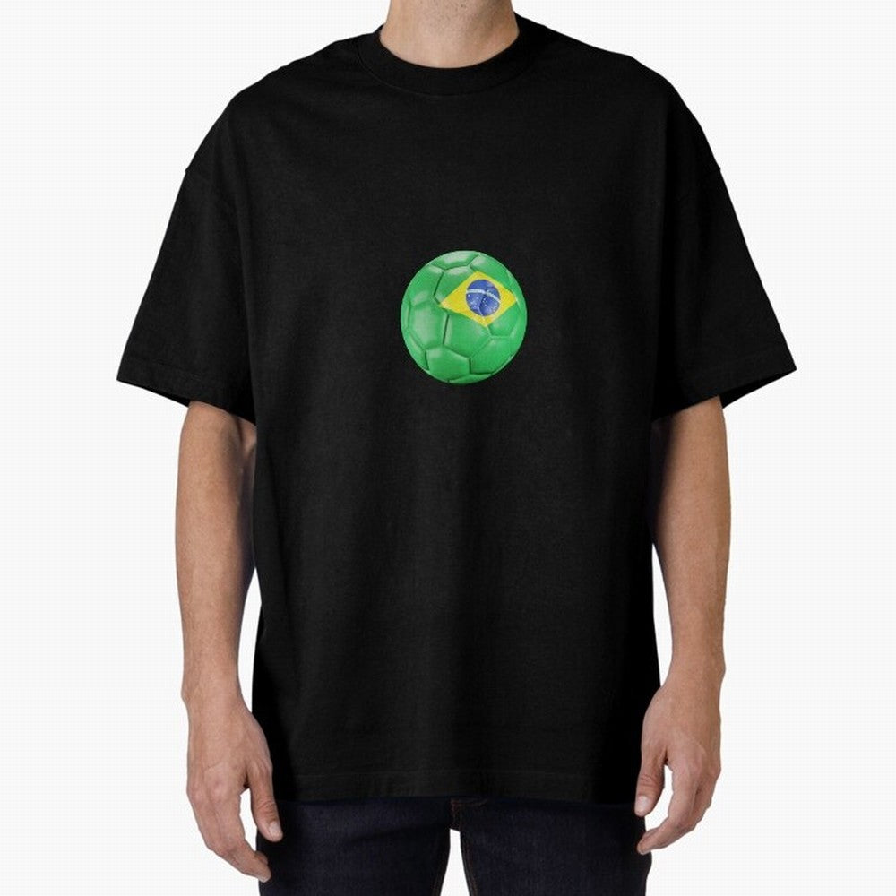 Brazil Oversized T-Shirt Back Your Heroes with FIFA World Cup 2026 USA Canada Mexico for Fans of Mbappe and England, Bringing Game Day Rituals, Football Legends, Country Pride and the Road to the Final; Perfect for Supporters Who Want Bold Football