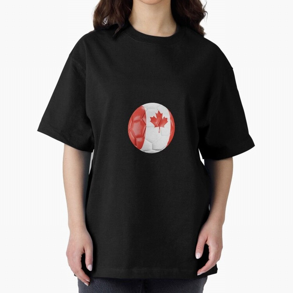 Canada Oversized T-Shirt Keep Football History Alive during FIFA World Cup 2026 USA Canada Mexico Filled with Cristiano Ronaldo, Argentina, France and Brazil Energy, Match Day Excitement, Supporter Culture, Golden Goals and Global Football Passion;