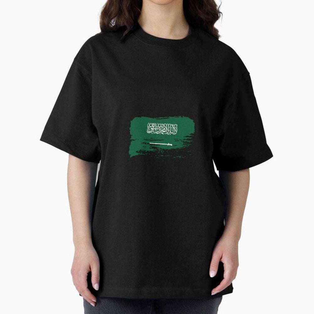 Saudi Arabia Oversized T-Shirt Represent the Passion of FIFA World Cup 2026 USA Canada Mexico for Fans of Messi, CR7 and Mbappe and England, France and Netherlands, Bringing Global Supporter Spirit, Legendary Goals, National Colors and Tournament