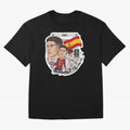 Gavi Spain National Team Football Cartoon Illustration Oversized T-Shirt Relive Legendary Nights from FIFA World Cup 2026 USA Canada Mexico for Fans of Cristiano Ronaldo and France, Bringing Football Passion, Legendary Performances, Festival Vibes
