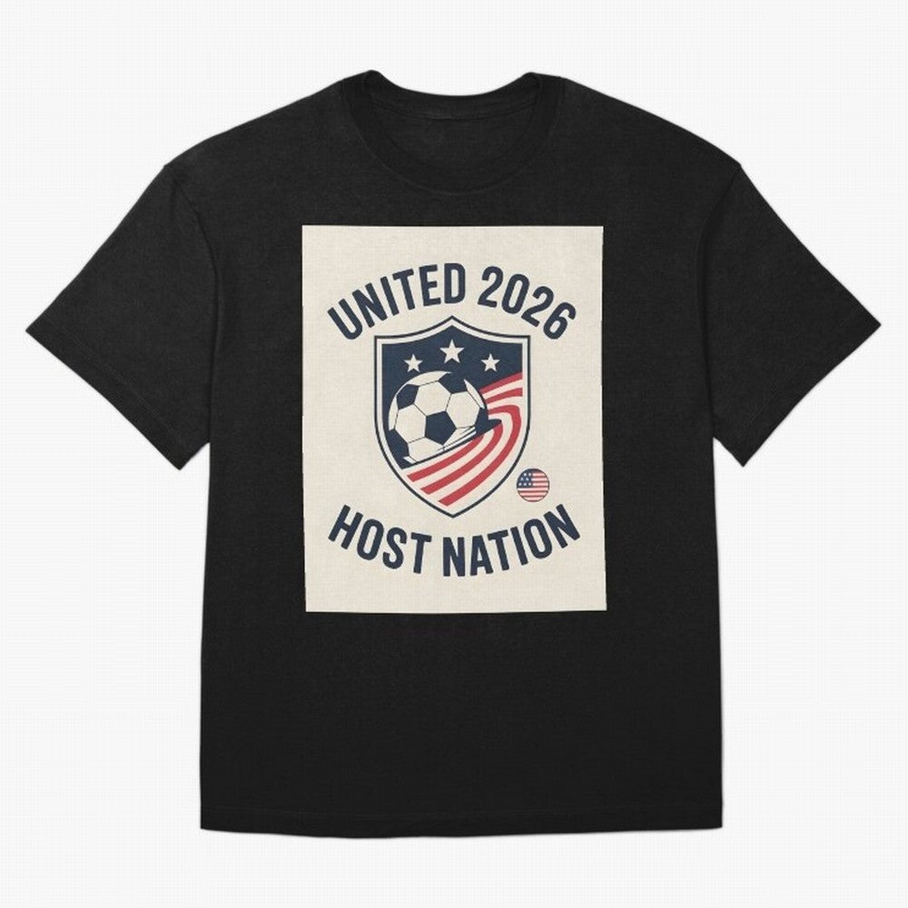 United 2026 USA World Cup Host Nation Soccer Crest T-Shirt Oversized T-Shirt Showcase Match Day Hype around FIFA World Cup 2026, Mbappe, England and Germany, Game Day Rituals, Football Legends, Country Pride and the Road to the Final; Ideal for