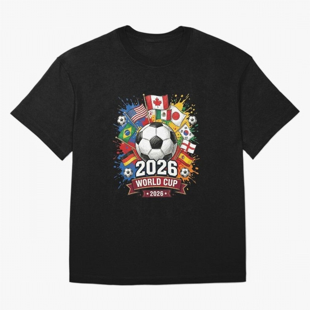2026 World Cup Soccer Flags Graphic Oversized T-Shirt Make Memories around the FIFA World Cup 2026 Journey through Cristiano Ronaldo Highlights, France Pride, Goal Celebration Energy, Supporter Heritage, Football Icons and Worldwide Tournament Joy;