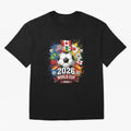 2026 World Cup Soccer Flags Graphic Oversized T-Shirt Make Memories around the FIFA World Cup 2026 Journey through Cristiano Ronaldo Highlights, France Pride, Goal Celebration Energy, Supporter Heritage, Football Icons and Worldwide Tournament Joy;