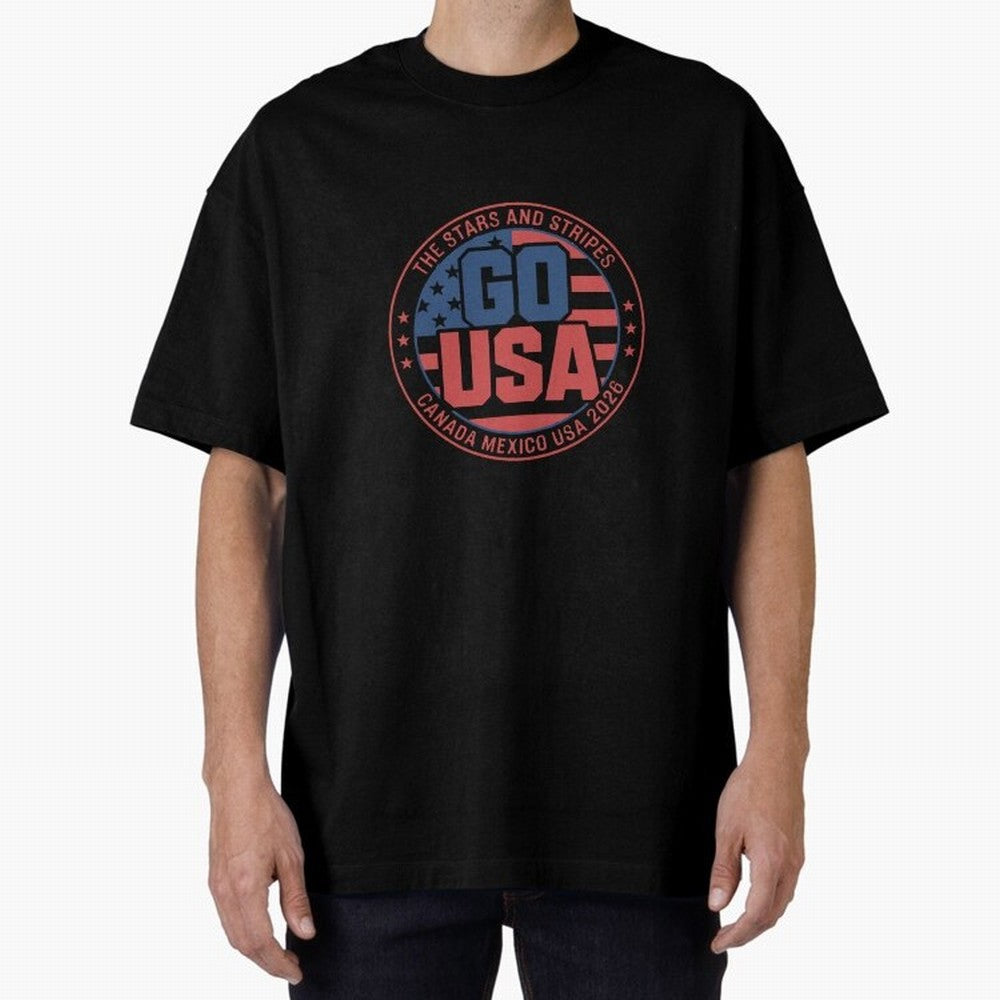 2026 USA Soccer Mexico Canada Oversized T-Shirt Remember Iconic Moments from FIFA World Cup 2026 USA Canada Mexico Spirit, Made for England and Germany, Messi and Cristiano Ronaldo, Championship Spirit, Famous Goals, Roaring Crowds and