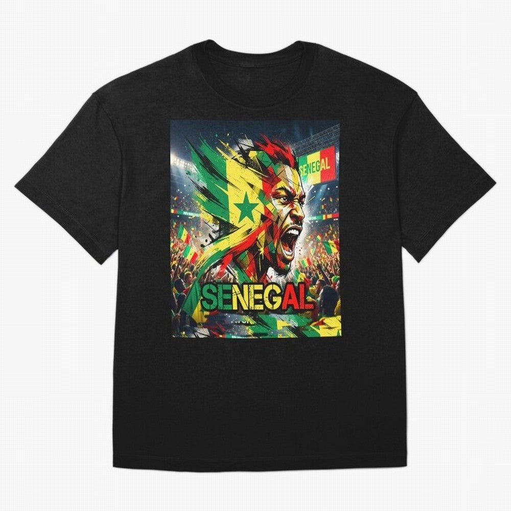 SENEGAL FOOTBALL TEAM Oversized T-Shirt Make Your Look Match Global Football Passion for FIFA World Cup 2026 USA Canada Mexico, Capturing Neymar, Haaland and Cristiano Ronaldo, Argentina, France and Brazil, Stadium Memories, Football Loyalty,