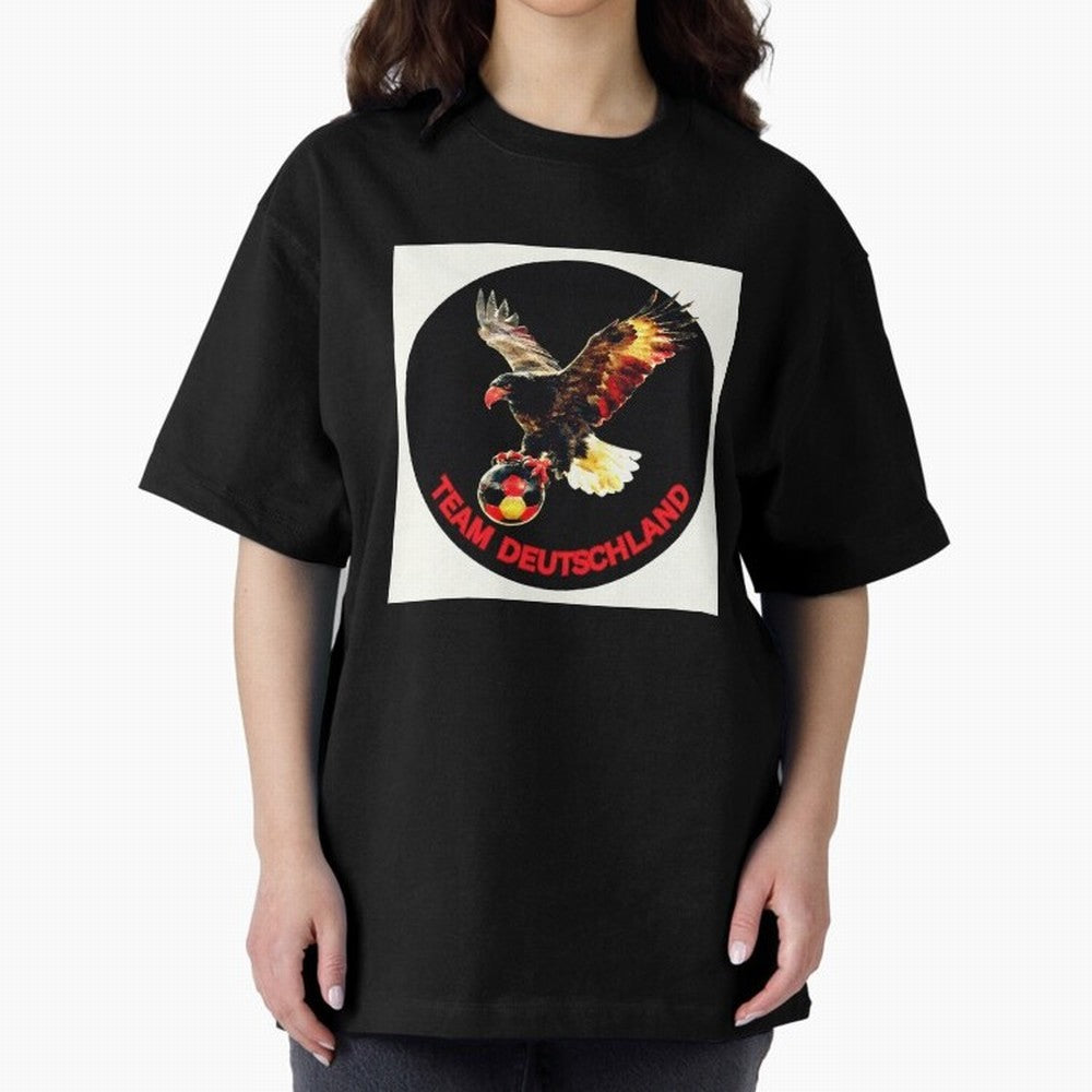 Eagle motif TEAM Germany Oversized T-Shirt Show Your Love for Global Football Passion for FIFA World Cup 2026 USA Canada Mexico, Filled with CR7 and Messi, Germany, Football History, Final Match Energy, Crowd Noise and Once in a Lifetime Moments;