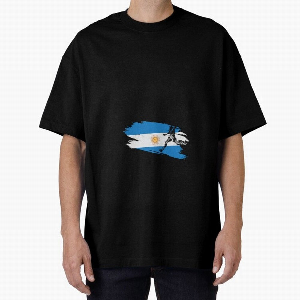Argentina 2026 ¨C Muchachos ¨C Rumbo a la Cuarta en USA 2026 Oversized T-Shirt Make Game Day About the FIFA World Cup 2026 Group Stage Journey through Mbappe and Neymar Highlights, England and Germany Pride, Goal Celebration Energy, Supporter