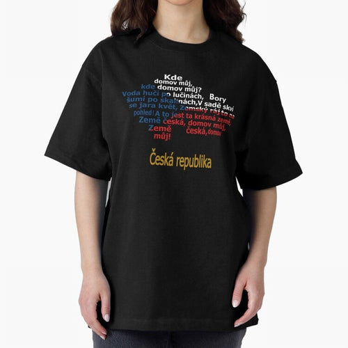 ?esk¨¢ republika (Anthem, map, and flag) Oversized T-Shirt Represent Match Day Hype around FIFA World Cup 2026, Neymar, Portugal, Champion Mindset, Group Stage Buzz, Knockout Tension and Passionate Fan Culture; Ideal for Passionate Fans Who Love