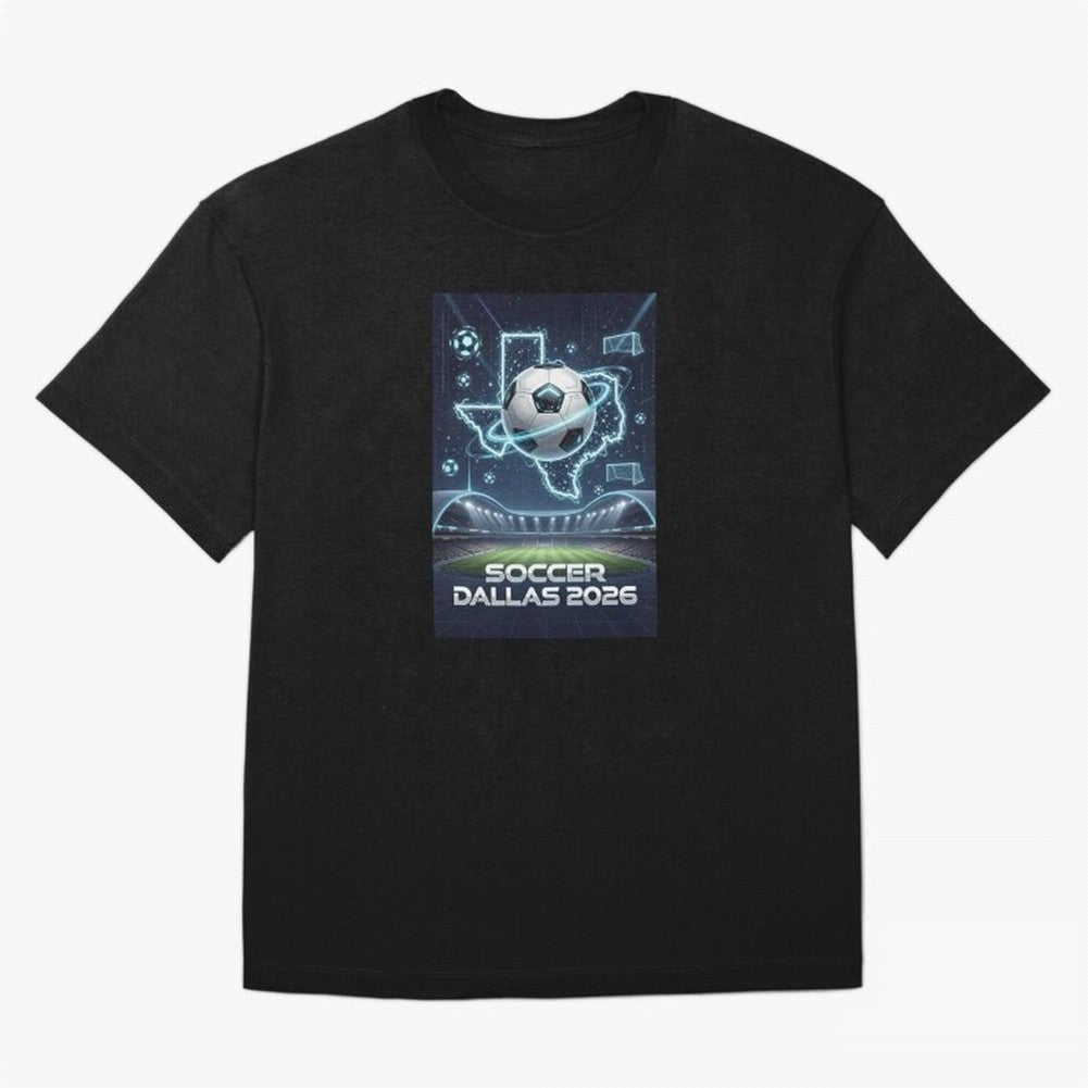Dallas World Cup 2026 Oversized T-Shirt Carry Match Day Hype around FIFA World Cup 2026 Group Stage, Mbappe and Neymar, Brazil, Portugal and Argentina, Tournament Hype, Historic Matchups, Family Viewing Parties and Global Sports Pride; Perfect for