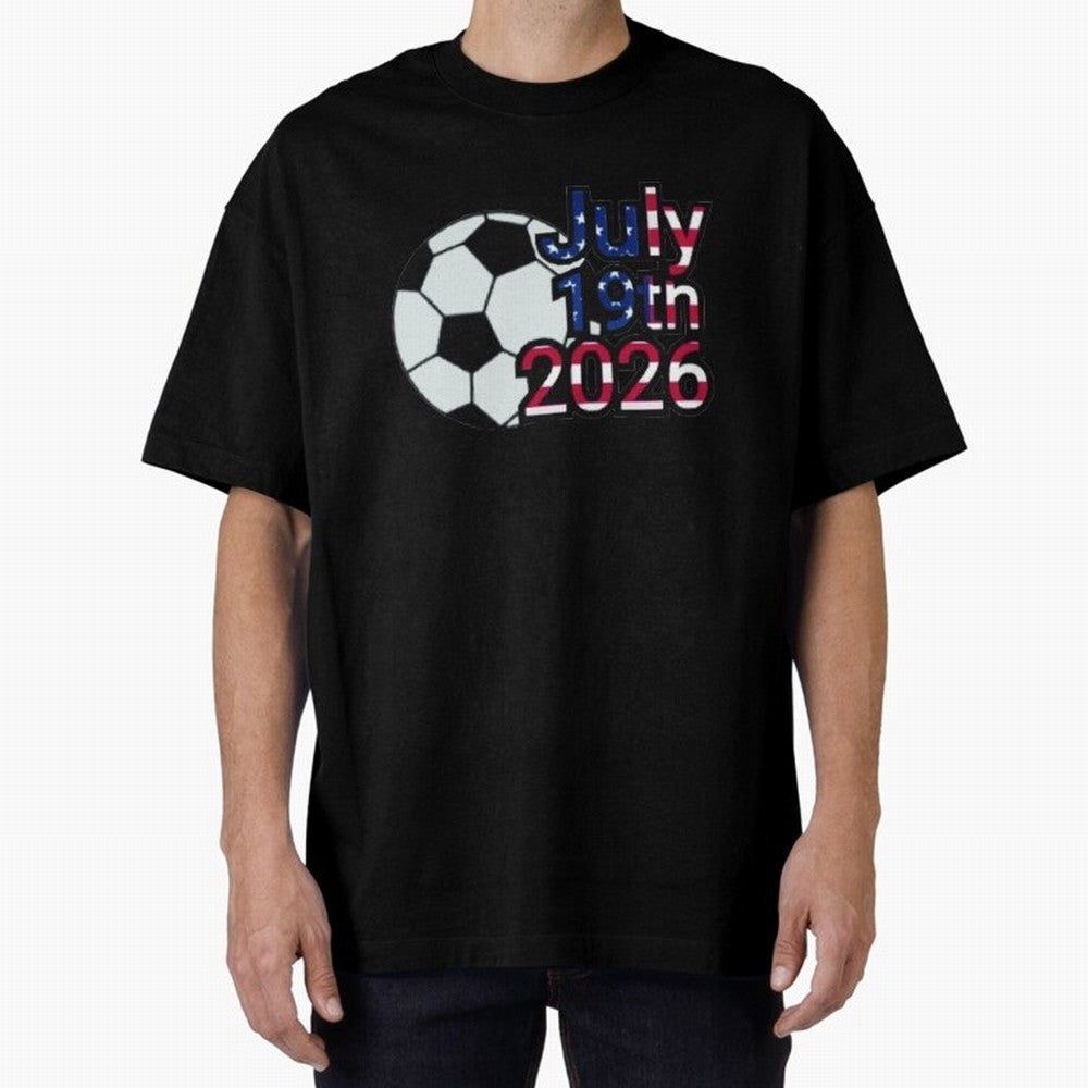 2026 USA Oversized T-Shirt Feel FIFA World Cup 2026 Group Stage for Fans of Cristiano Ronaldo, Haaland and CR7 and Spain, Bringing Soccer Culture, Superstar Moments, National Team Dreams and Competitive Fire; Ideal for Fans Who Follow Messi,