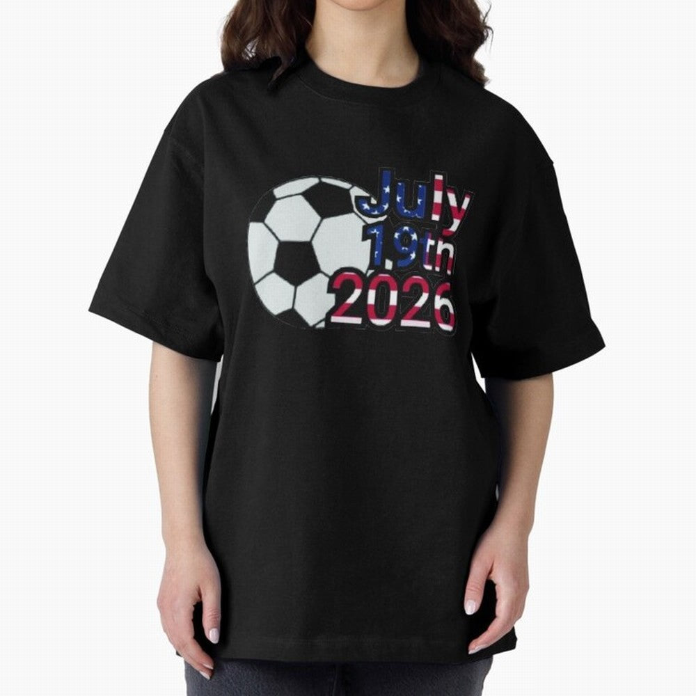 2026 USA Oversized T-Shirt Feel FIFA World Cup 2026 Group Stage for Fans of Cristiano Ronaldo, Haaland and CR7 and Spain, Bringing Soccer Culture, Superstar Moments, National Team Dreams and Competitive Fire; Ideal for Fans Who Follow Messi,