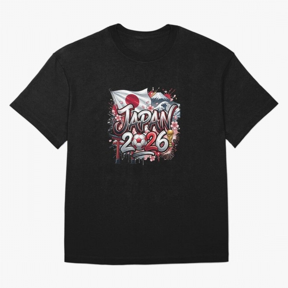 Japan World Cup 2026 Football Legacy Oversized T-Shirt Unlock the FIFA World Cup 2026 Group Stage Journey through Haaland and Mbappe Highlights, Portugal, Spain and Germany Pride, Retro Football Energy, Iconic Rivalries, Trophy Chase Drama and