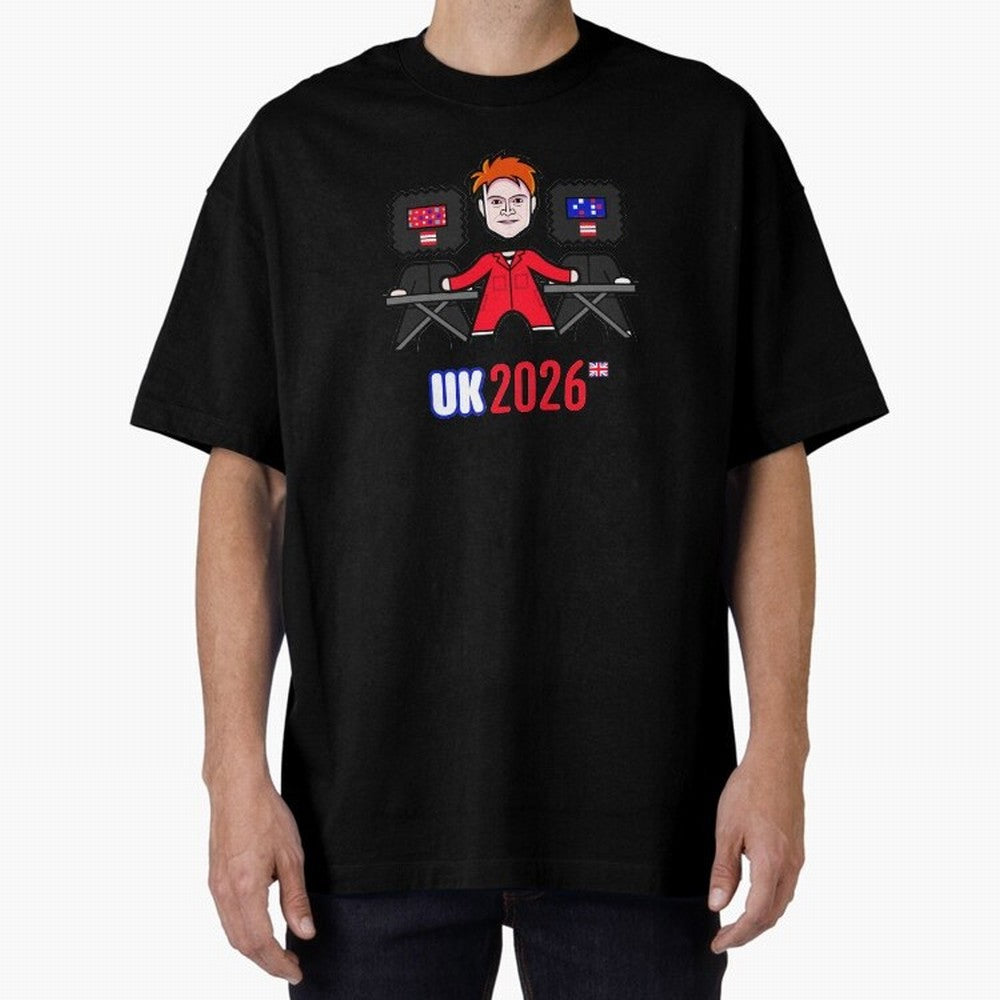 United Kingdom 2026 Oversized T-Shirt Discover Global Football Passion for FIFA World Cup 2026 Group Stage, Celebrating CR7, England, Game Day Rituals, Football Legends, Country Pride and the Road to the Final; Ideal for Football Dads, Football
