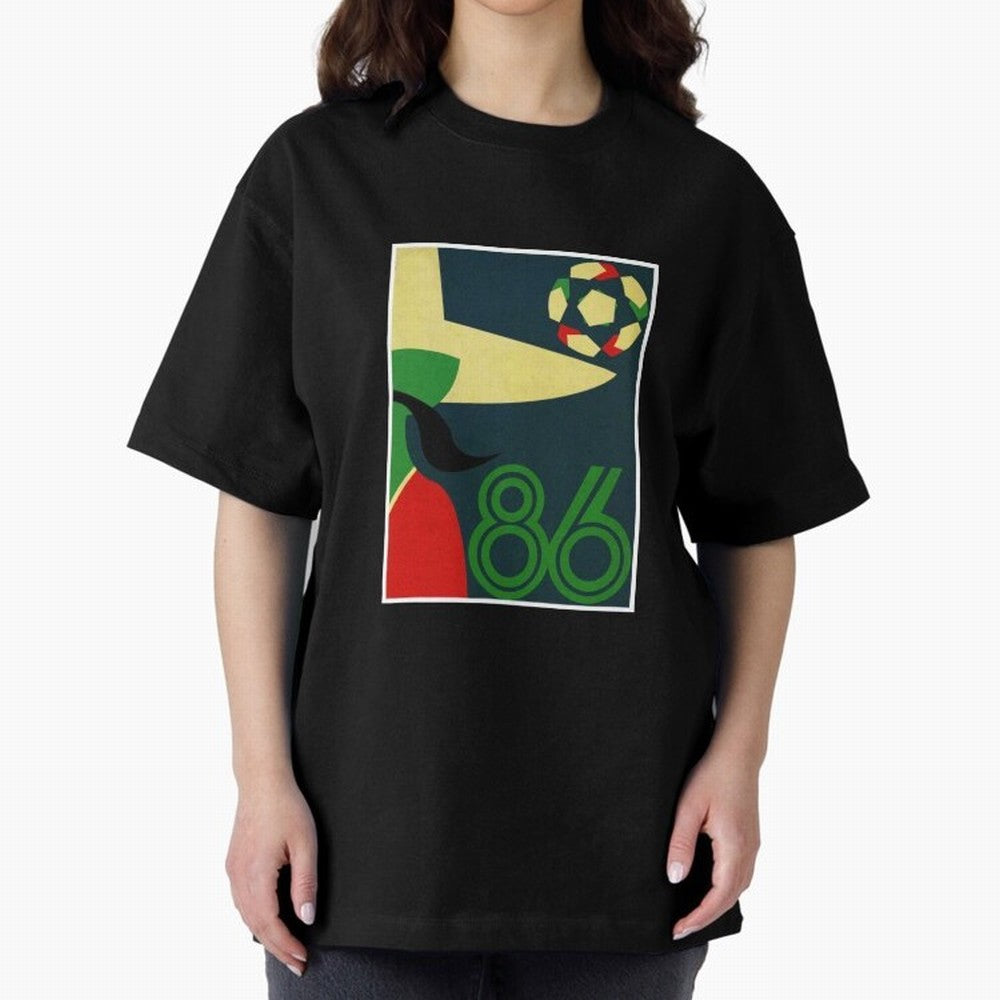 World Cup in Mexico 1986 Oversized T-Shirt Celebrate Fan Favorites in FIFA World Cup 2026 Inspired by Haaland and Mbappe, Brazil, Portugal and Argentina Energy, Football History, Final Match Energy, Crowd Noise and Once in a Lifetime Moments;