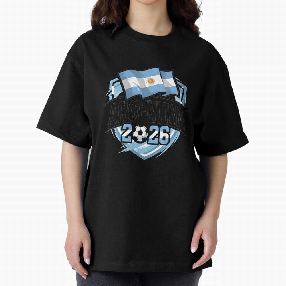 ARGENTINA World Cup 2026 Poster ¨C ARGENTINA Football Oversized T-Shirt Bring Global Tournament Vibes to Match Day Hype around FIFA World Cup 2026 USA Canada Mexico, CR7 and Messi, England and Germany, Game Day Rituals, Football Legends, Country