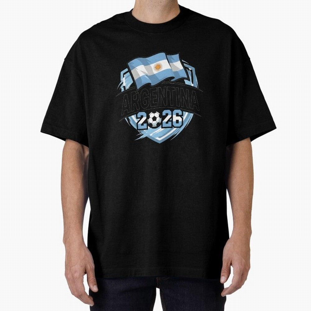 ARGENTINA World Cup 2026 Poster ¨C ARGENTINA Football Oversized T-Shirt Bring Global Tournament Vibes to Match Day Hype around FIFA World Cup 2026 USA Canada Mexico, CR7 and Messi, England and Germany, Game Day Rituals, Football Legends, Country