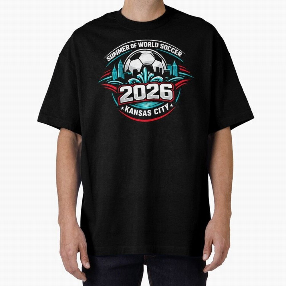World Soccer Tournament Cup 2026 Kansas City Oversized T-Shirt Show Love for Legendary Goals in FIFA World Cup 2026 USA Canada Mexico Spirit, with Argentina, Messi, Stadium Chants, National Pride, Trophy Dreams and Unforgettable Football Memories;
