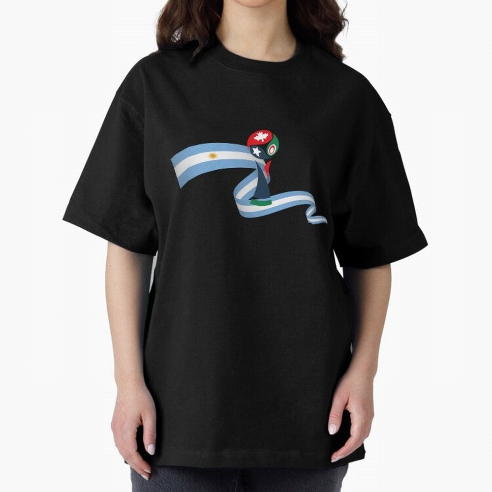 World Cup 2026 Team Argentina Oversized T-Shirt Remember FIFA World Cup 2026 Group Stage for Fans of Messi, Neymar and Mbappe and Portugal, Spain and Germany, Bringing Football History, Final Match Energy, Crowd Noise and Once in a Lifetime