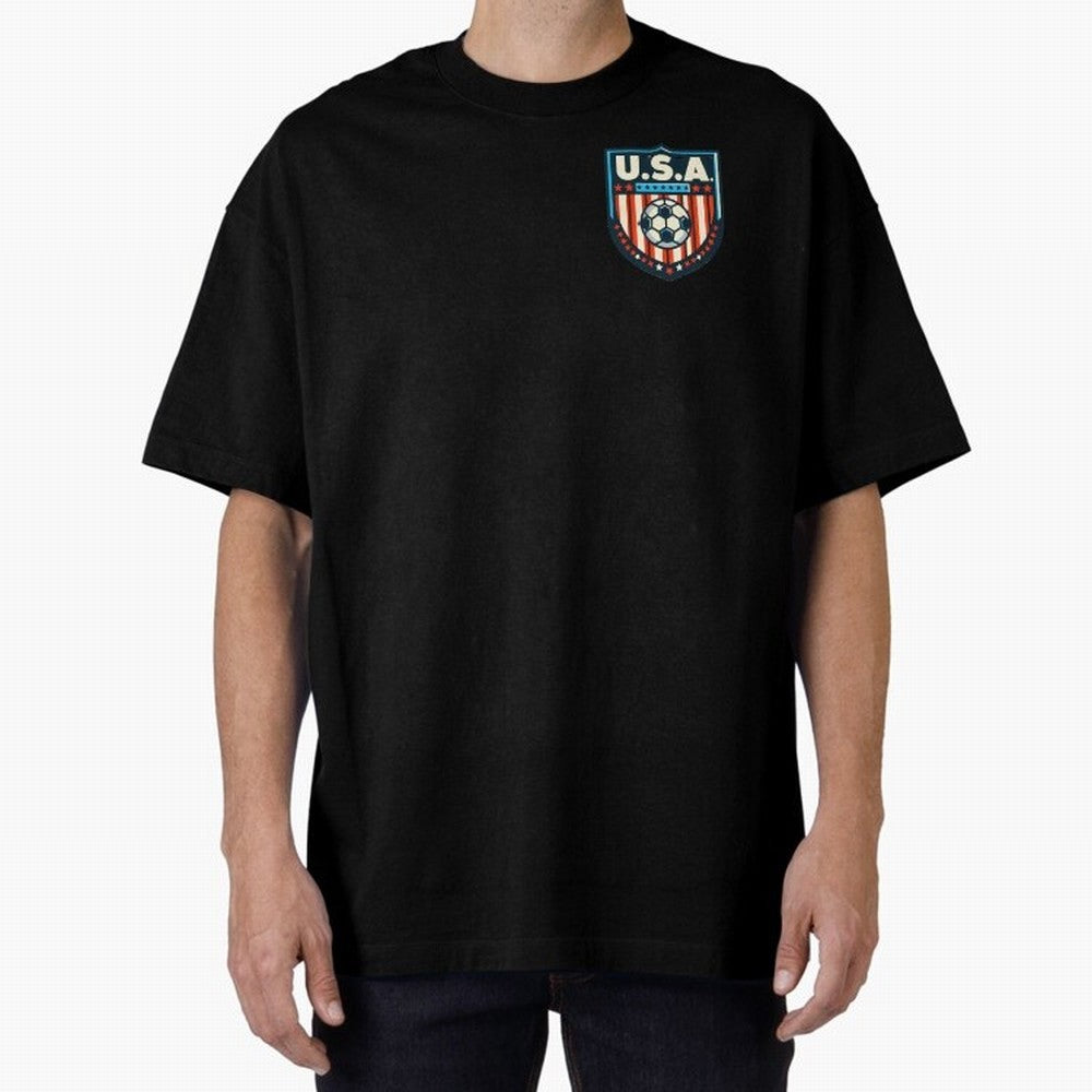 U.S.A Retro Style World Cup 2026 Oversized T-Shirt Live for the Drama of FIFA World Cup 2026 Spirit, Filled with France and Portugal, Messi, Neymar and Mbappe, Soccer Culture, Superstar Moments, National Team Dreams and Competitive Fire; Ideal for