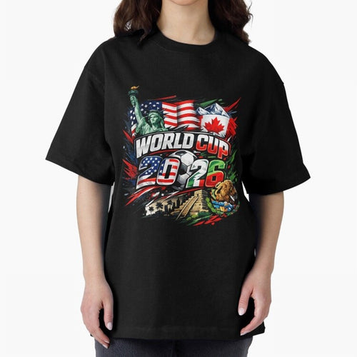 2026 North America Football Championship Oversized T-Shirt Bring Legendary Rivalry Energy to Match Day Hype around FIFA World Cup 2026 USA Canada Mexico, Messi, England, France and Netherlands, Football Festival Excitement, Trophy Ambitions,